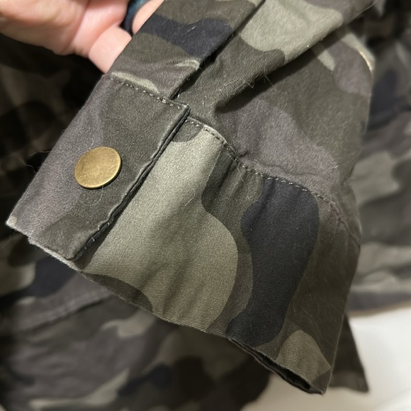 Dark green camouflage cinch-waist jacket, size L - Picture 6 of 9